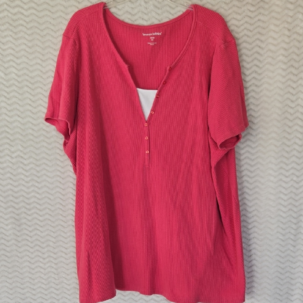 Woman Within Plus Size Ribbed Top